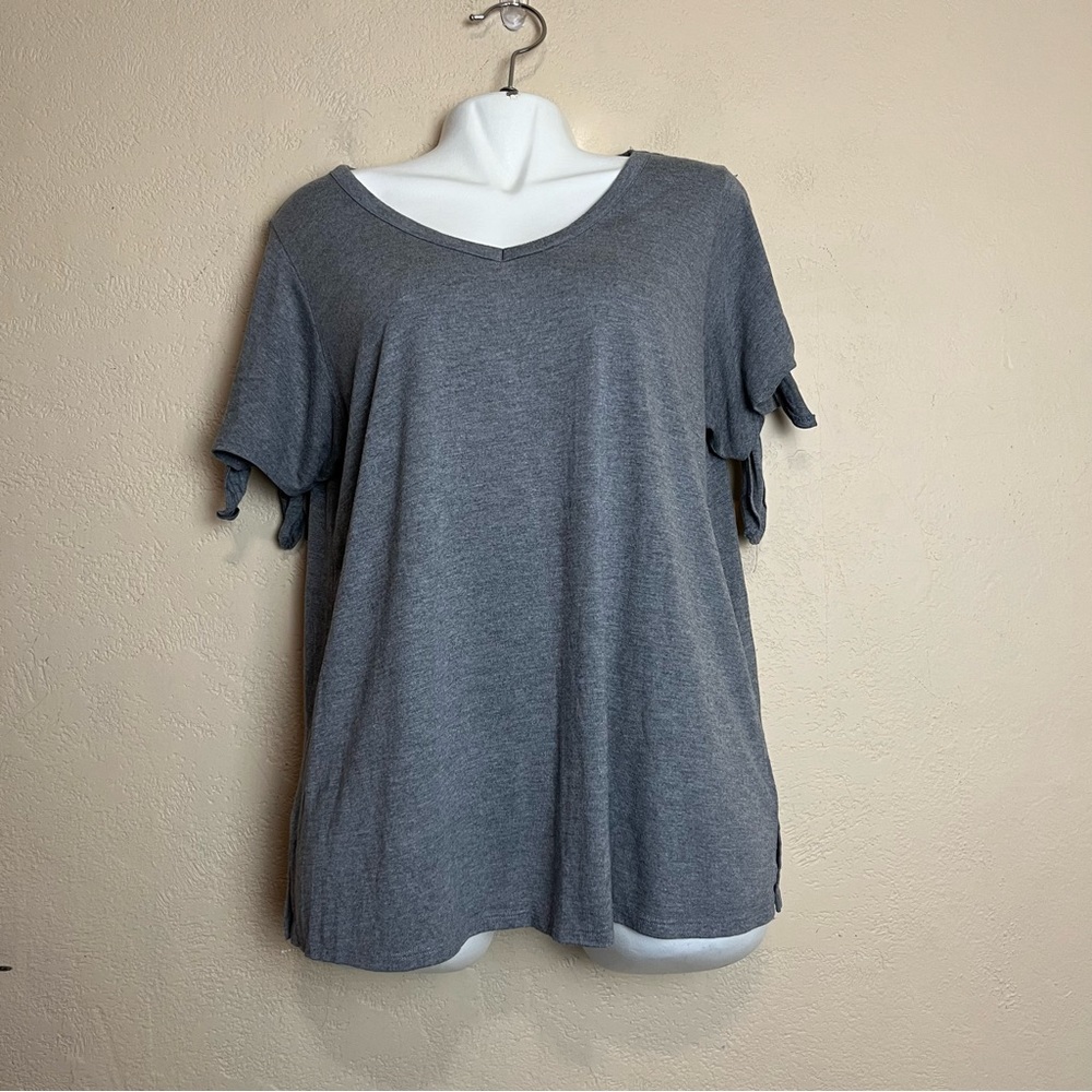 Boutique women short sleeve‎ classic comfort gray top size 0X